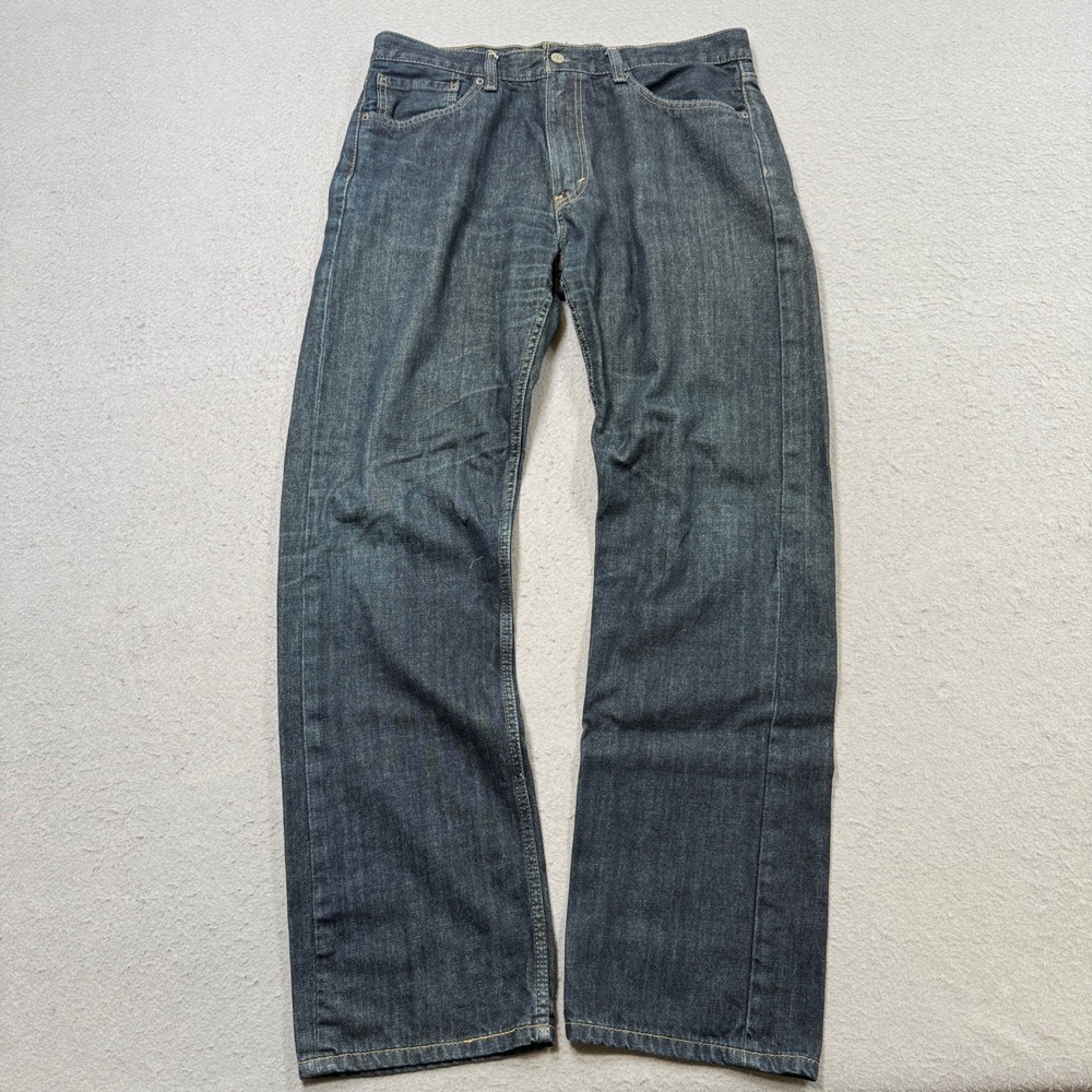 Levi's 505 Jeans Men's 36x34 Blue Indigo Wash Straight Leg Original Fit Rugged
